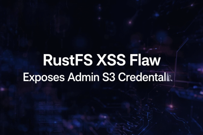 RustFS Console XSS Flaw Exposes Admin S3 Credentials in Critical Attack