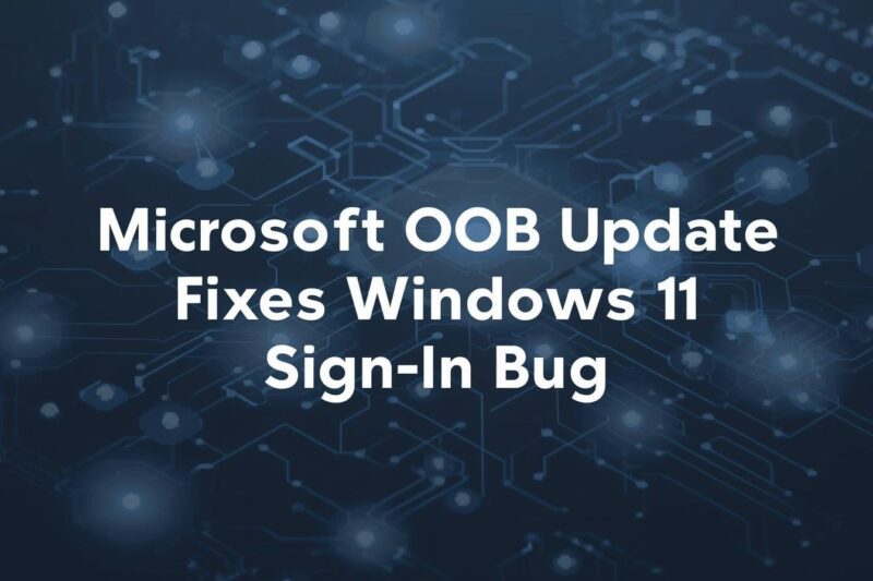 Microsoft Issues Emergency Windows 11 Update to Fix Sign-In Failures