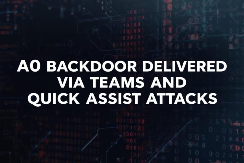 Attackers Abuse Microsoft Teams and Quick Assist to Deploy Stealthy A0 Backdoor