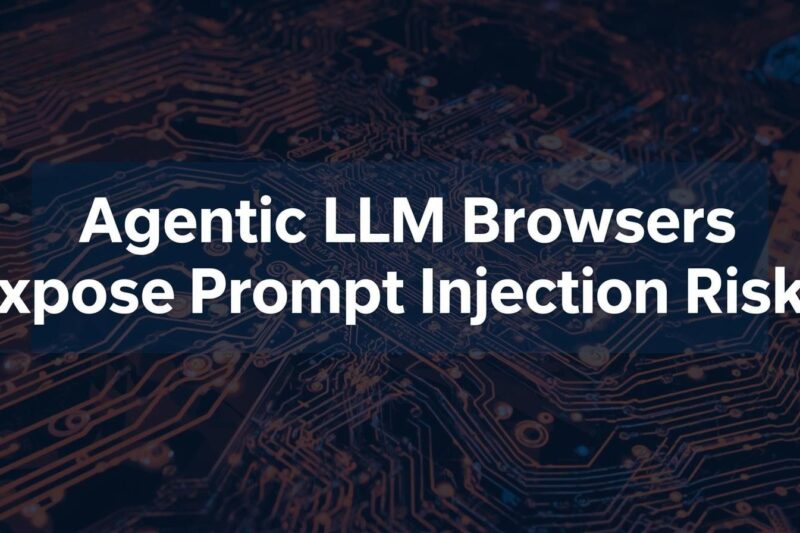 Agentic LLM Browsers Create a New Cybersecurity Attack Surface