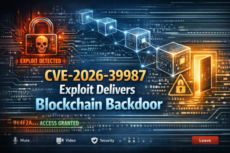 CVE-2026-39987 Exploit Spreads Blockchain Backdoor via AI Tools