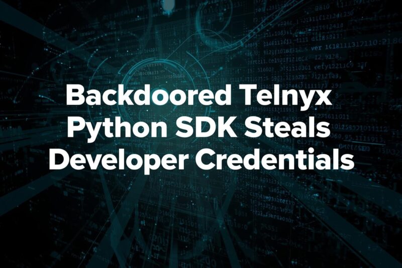 Backdoored Telnyx Python SDK on PyPI Steals Credentials Across Platforms