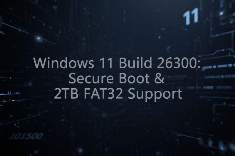 Windows 11 Build 26300: New Secure Boot Monitoring & Storage Fixes