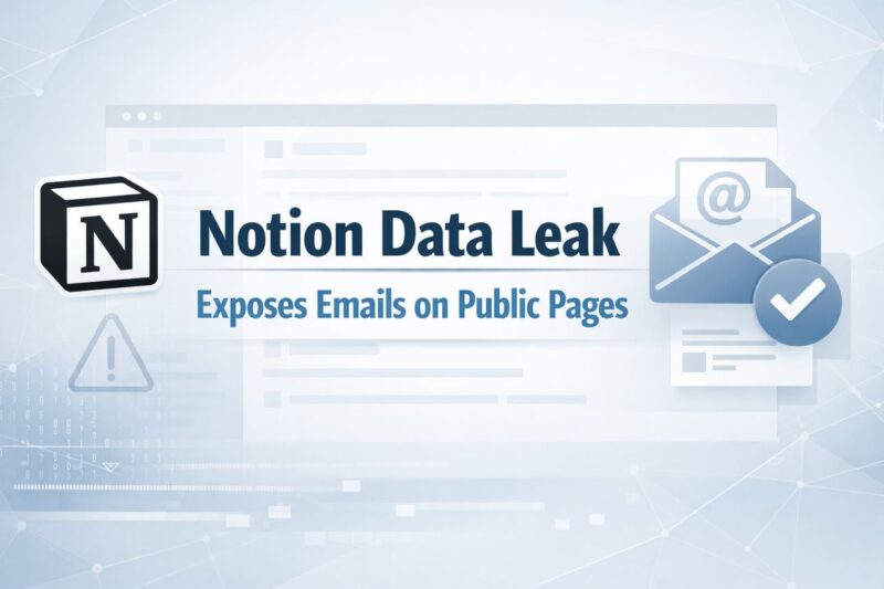 Notion Data Leak Exposes Emails and Profiles on Public Pages