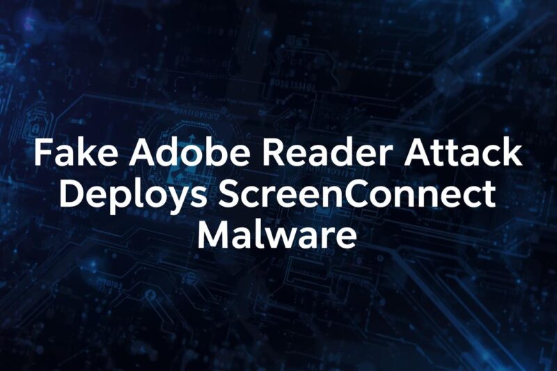 Fake Adobe Reader Download Attack: In-Memory ScreenConnect Threat