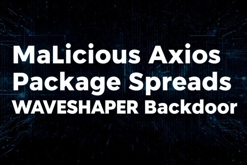 Malicious Axios Package Delivers WAVESHAPER.V2 Backdoor in Supply Chain Attack