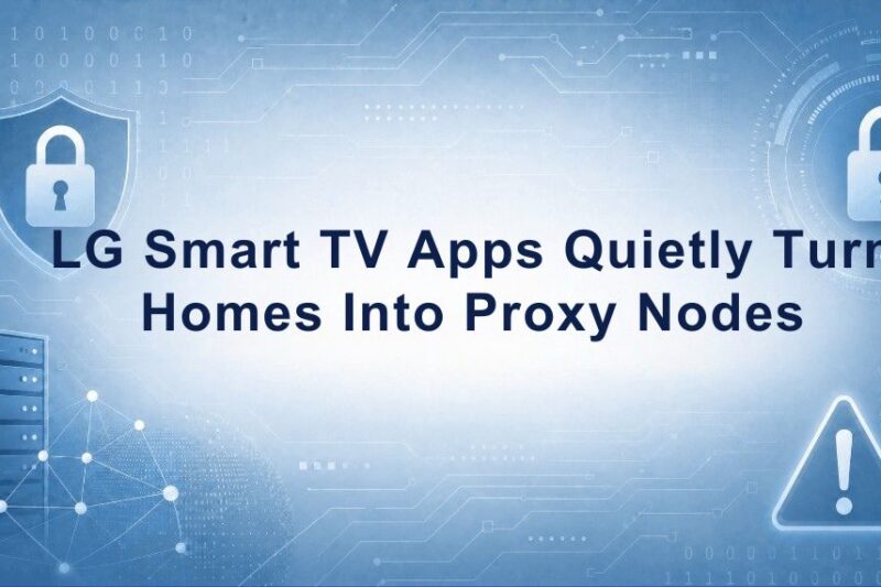 LG Smart TV Apps Turn Home Connections Into Proxy Nodes